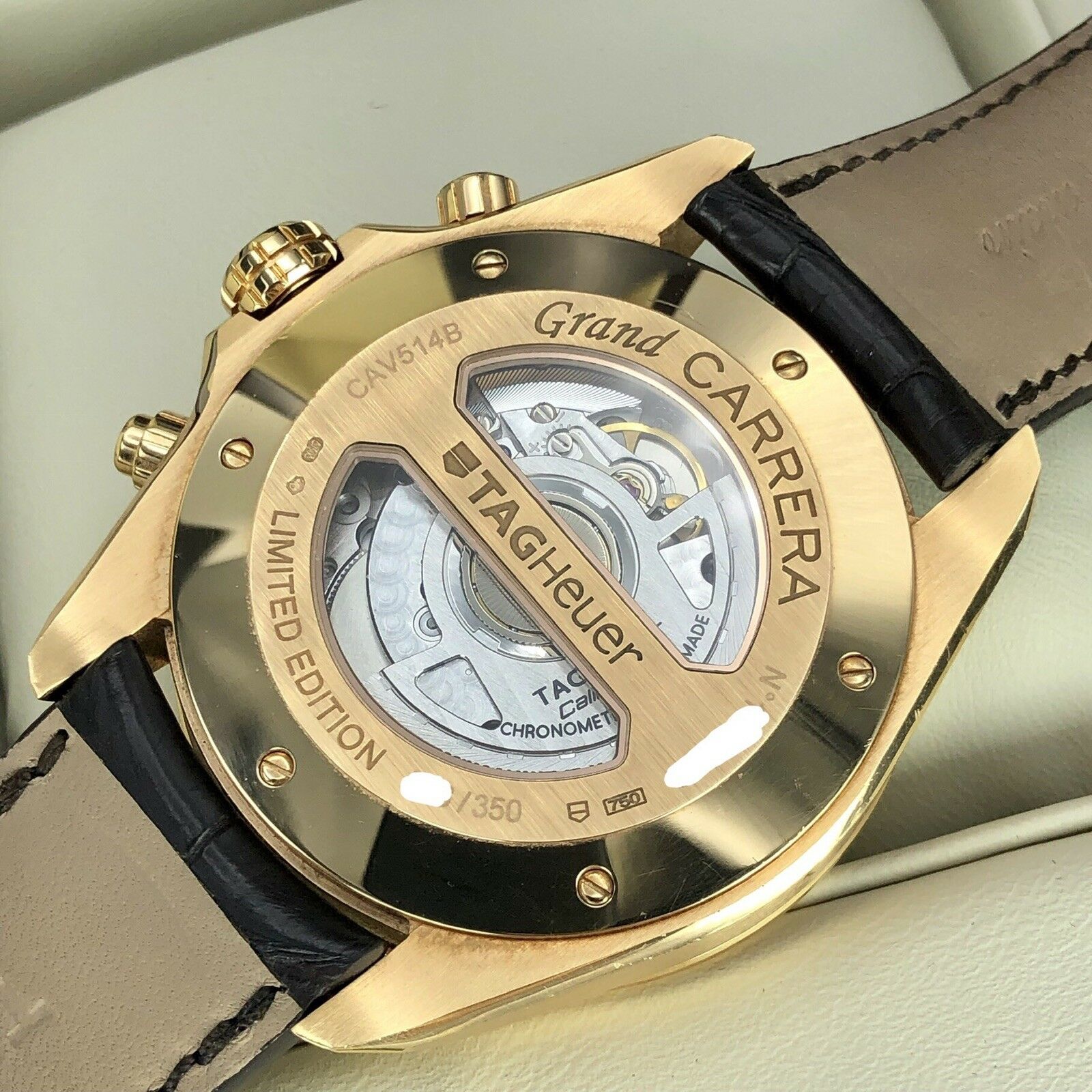 TAG Heuer Grand Carrera 18k Rose Gold Limited Edition Caliber 17 Box & Papers