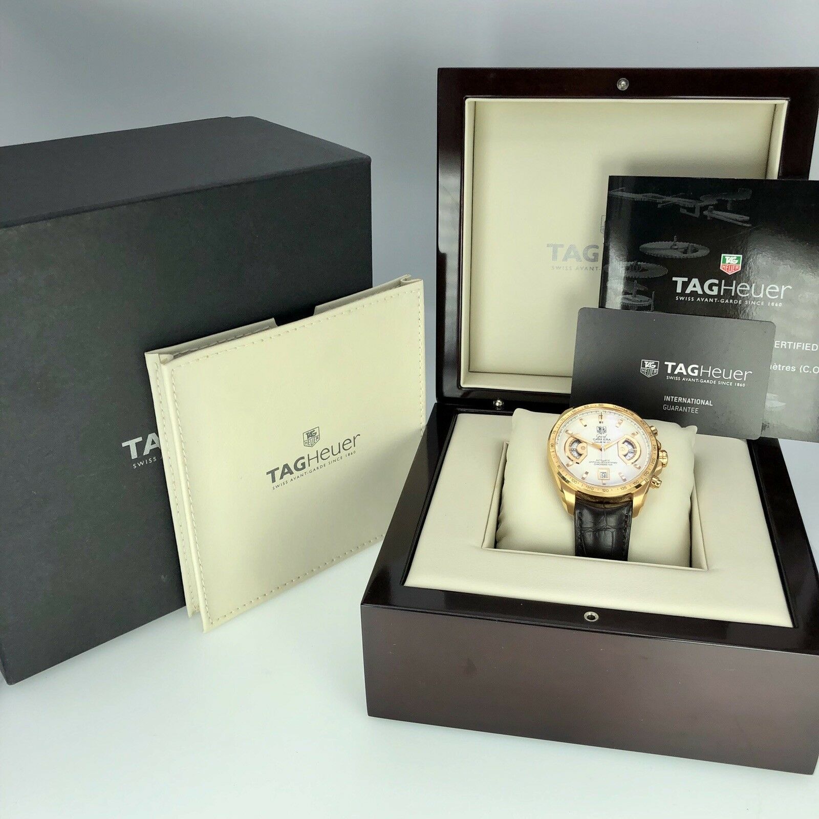 TAG Heuer Grand Carrera 18k Rose Gold Limited Edition Caliber 17 Box & Papers