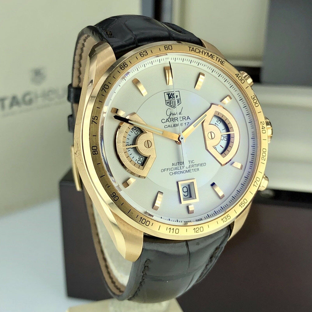 TAG Heuer Grand Carrera 18k Rose Gold Limited Edition Caliber 17 Box & Papers
