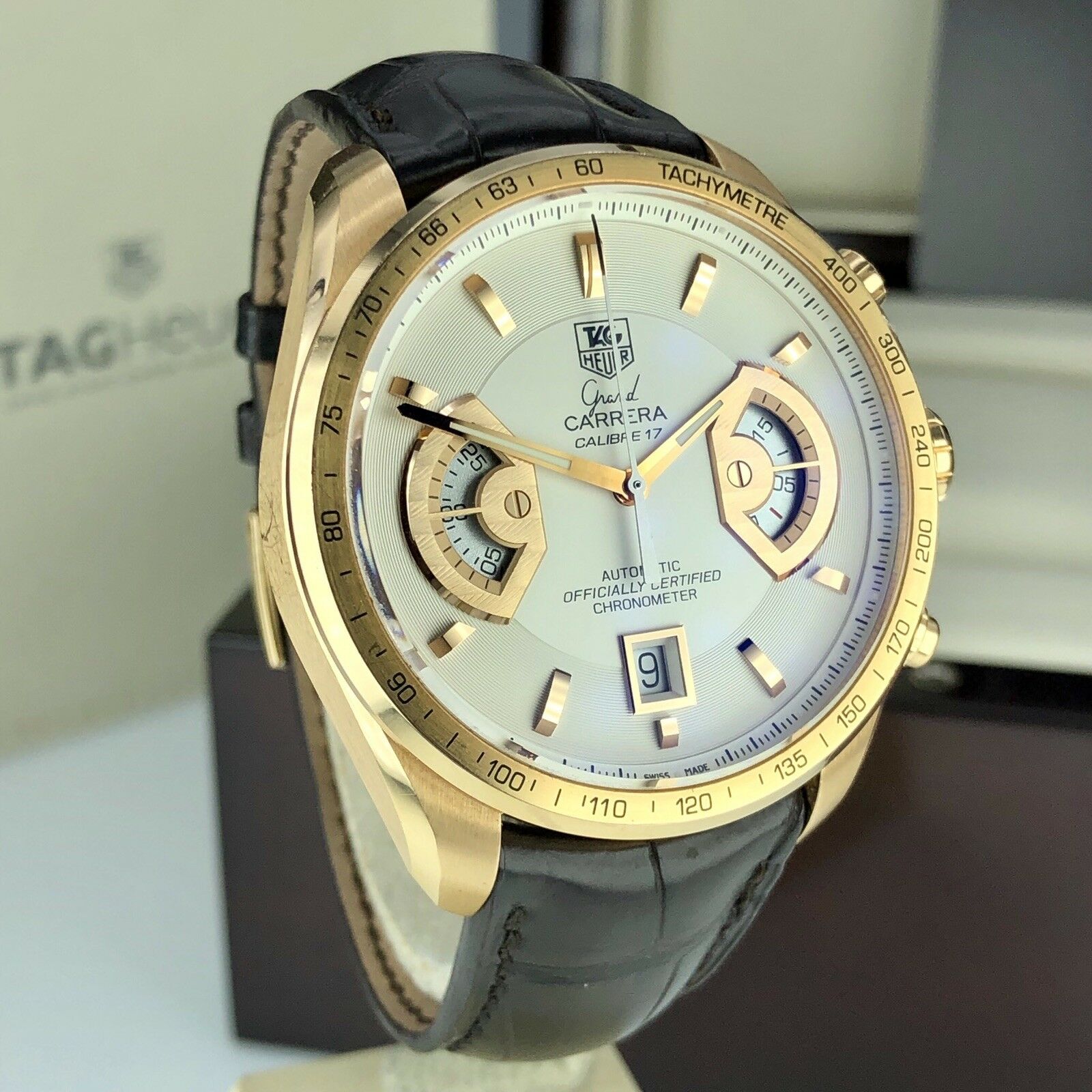 TAG Heuer Grand Carrera 18k Rose Gold Limited Edition Caliber 17 Box & Papers