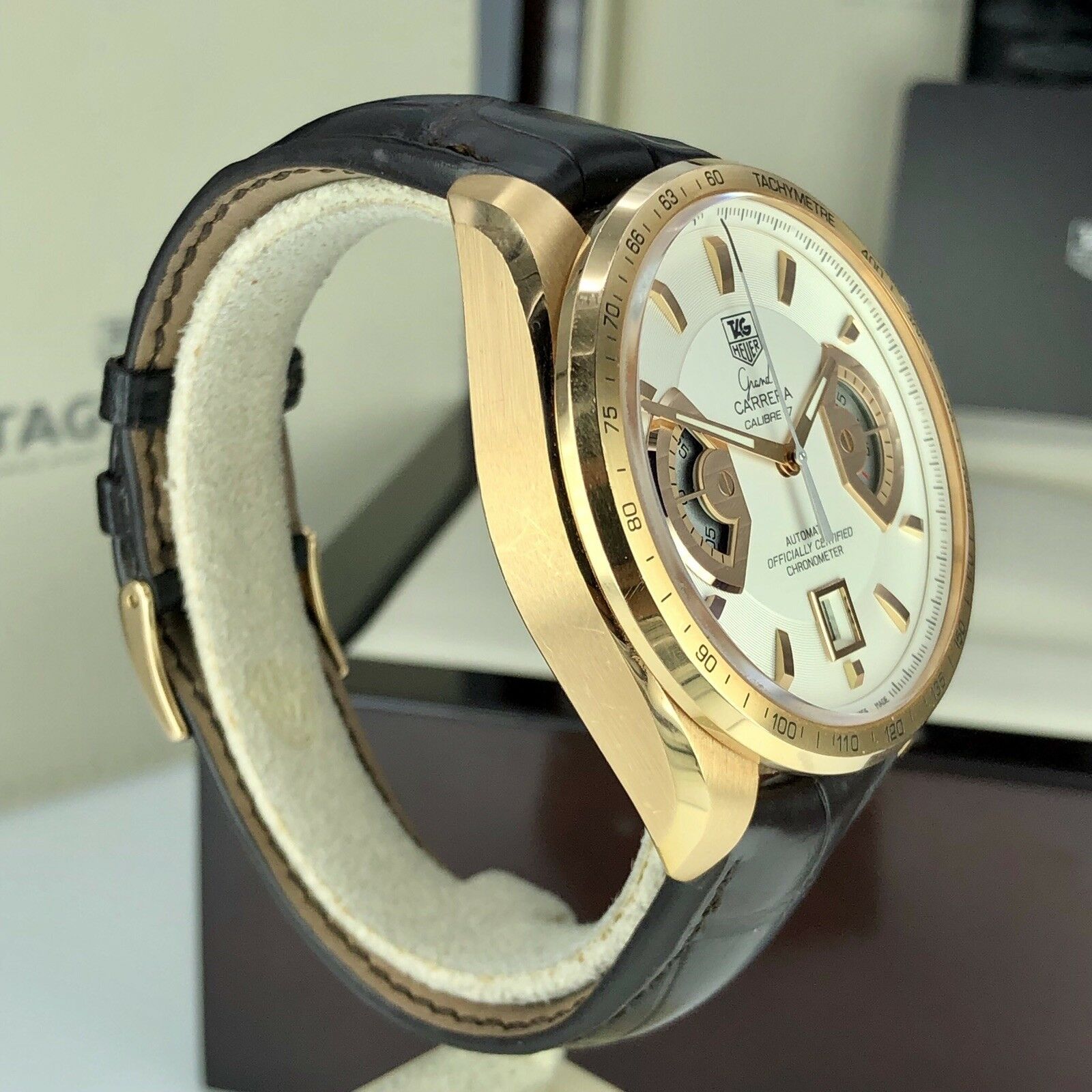 TAG Heuer Grand Carrera 18k Rose Gold Limited Edition Caliber 17 Box & Papers