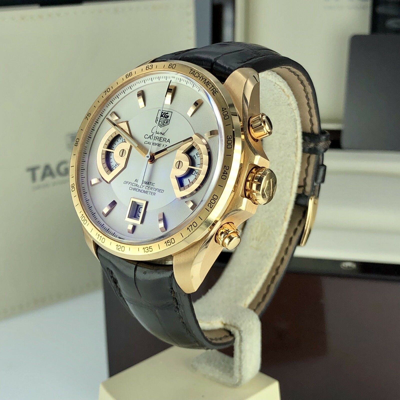 TAG Heuer Grand Carrera 18k Rose Gold Limited Edition Caliber 17 Box & Papers