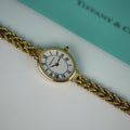 Tiffany & Co. 14k Solid Gold Ladies Watch Oval Roman Dial Mesh Bracelet