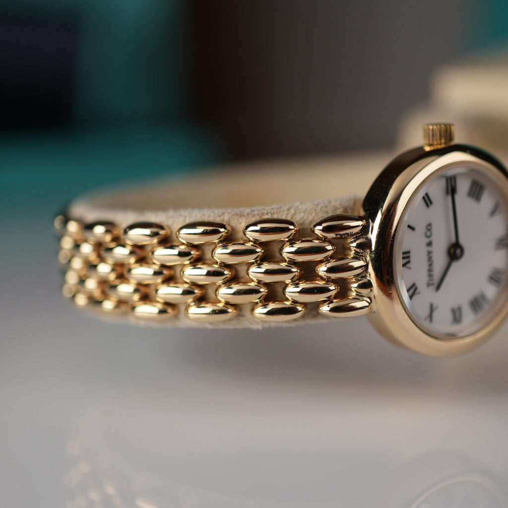 Tiffany & Co. 14k Solid Gold Ladies Watch Roman Dial with Original Boxes