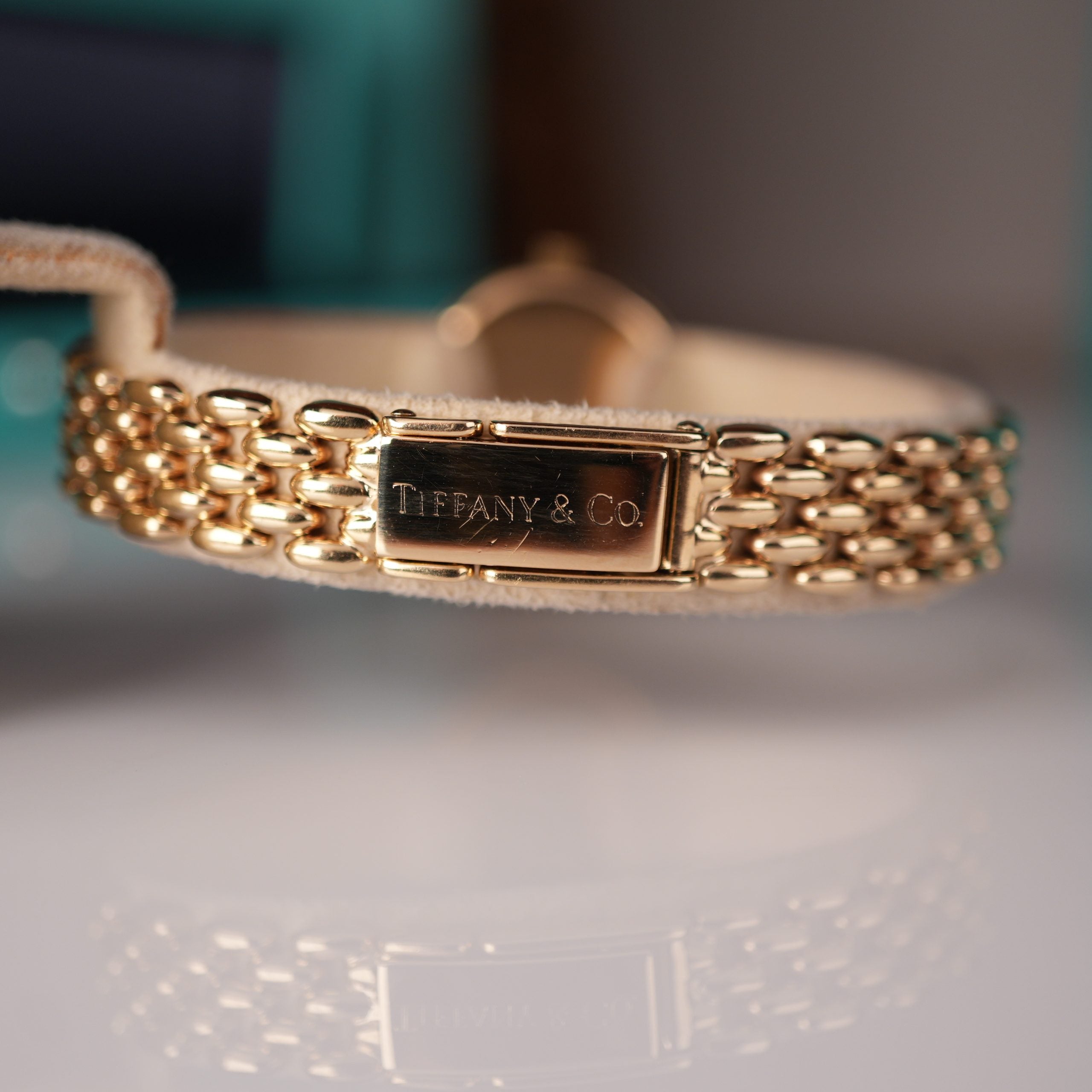 Tiffany & Co. 14k Solid Gold Ladies Watch Roman Dial with Original Boxes