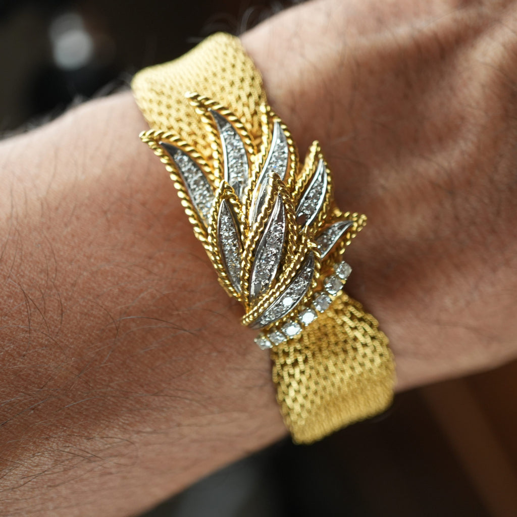 Unique Rolex 37 Precision 18k Gold Diamond Carl Bucherer Concealed Cover Dial Women’s Dress Watch