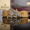 Unique Rolex 37 Precision 18k Gold Diamond Carl Bucherer Concealed Cover Dial Women’s Dress Watch