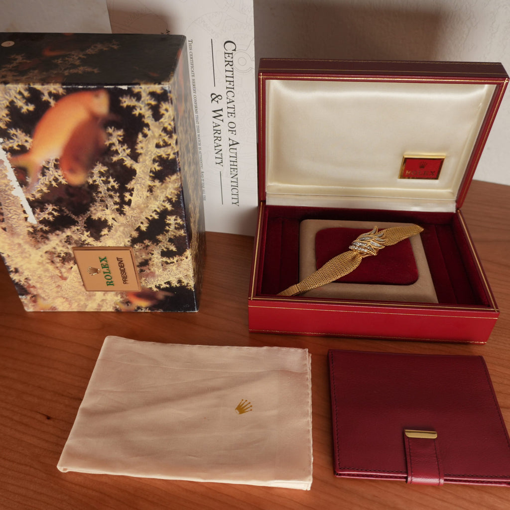 Unique Rolex 37 Precision 18k Gold Diamond Carl Bucherer Concealed Cover Dial Women’s Dress Watch