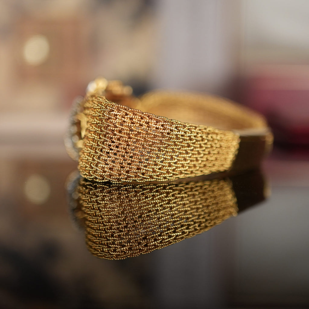 Unique Rolex 37 Precision 18k Gold Diamond Carl Bucherer Concealed Cover Dial Women’s Dress Watch