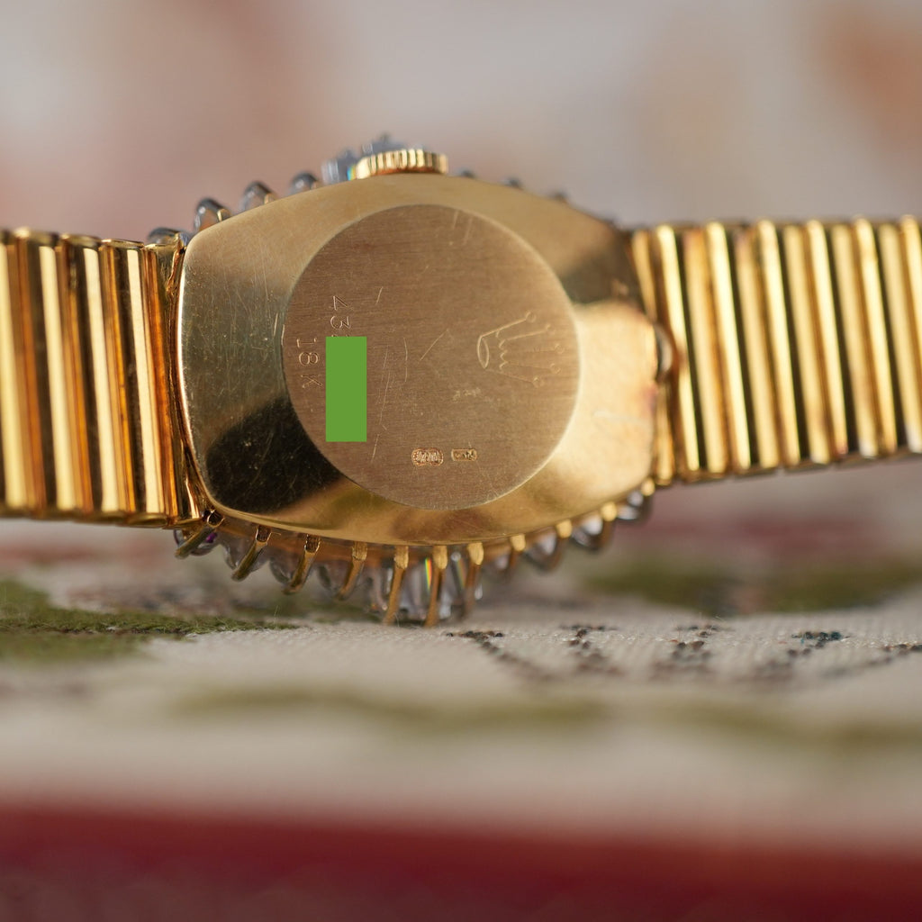 Unique Rolex Orchid 3466 Factory Diamonds and Rubies 18k Gold with Box
