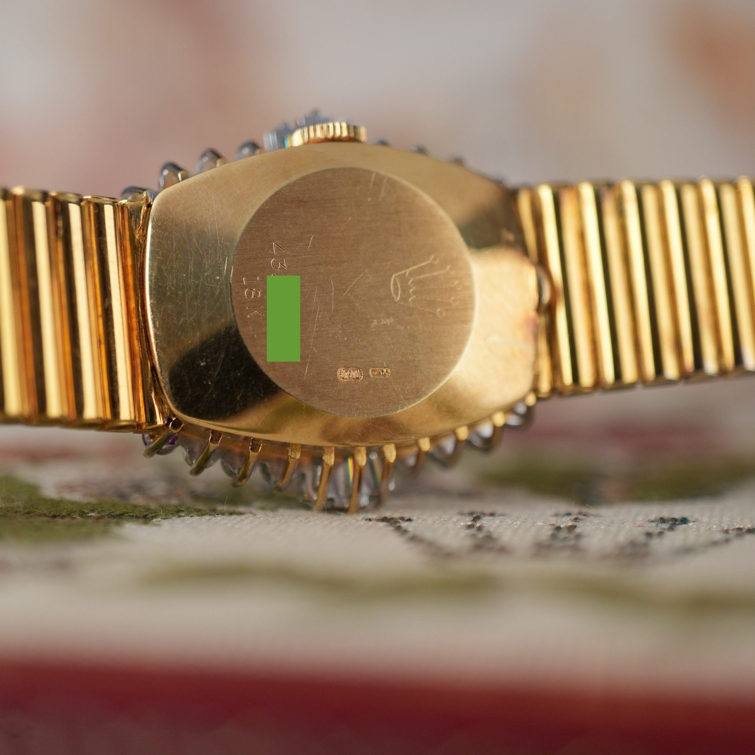 Unique Rolex Orchid 3466 Factory Diamonds and Rubies 18k Gold with Box