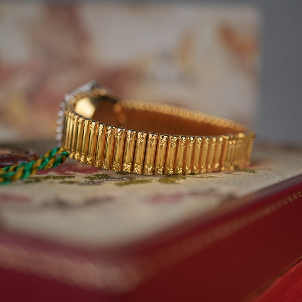 Unique Rolex Orchid 3466 Factory Diamonds and Rubies 18k Gold with Box