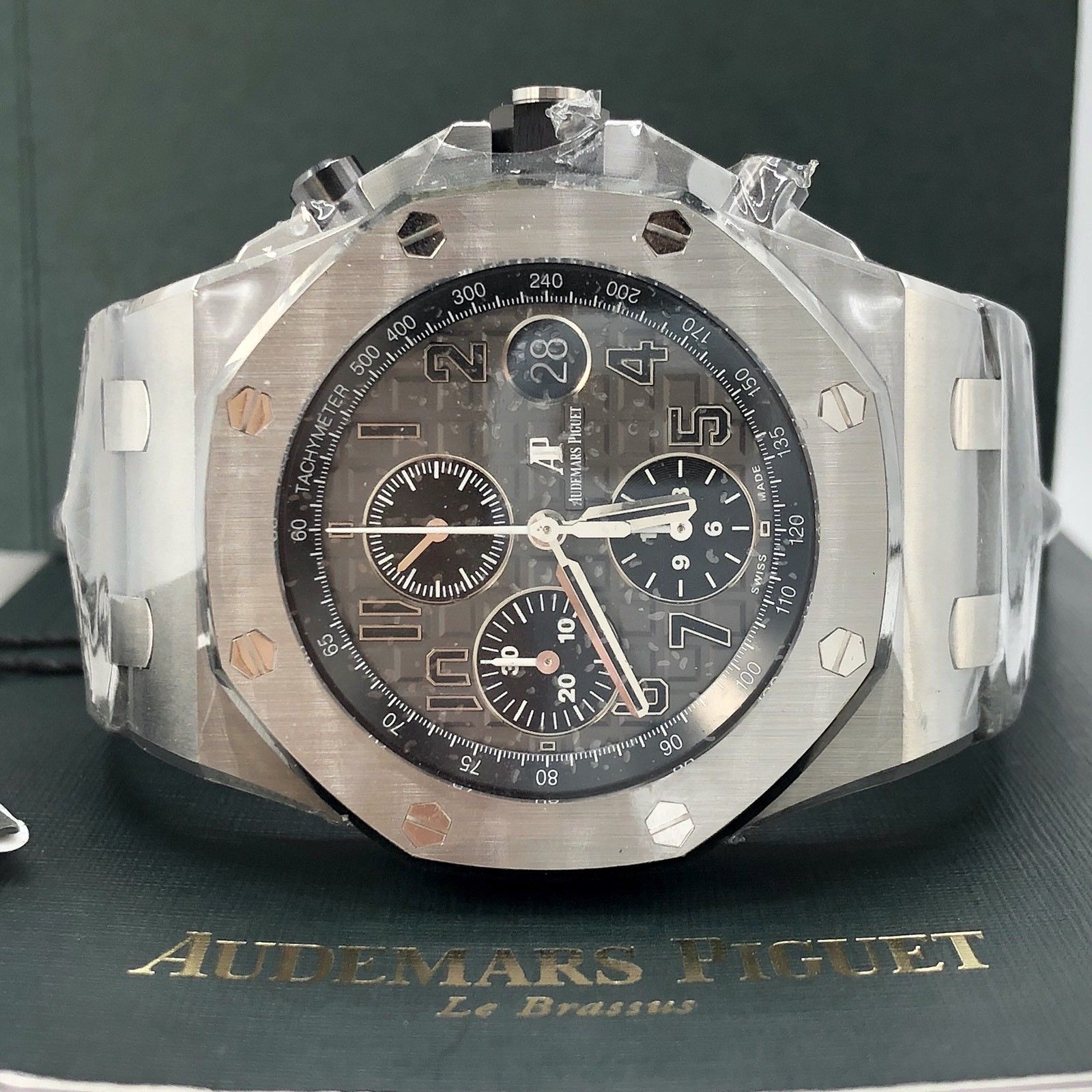 Unworn AUDEMARS PIGUET Royal Oak Offshore Elephant 26470ST Sealed papers box