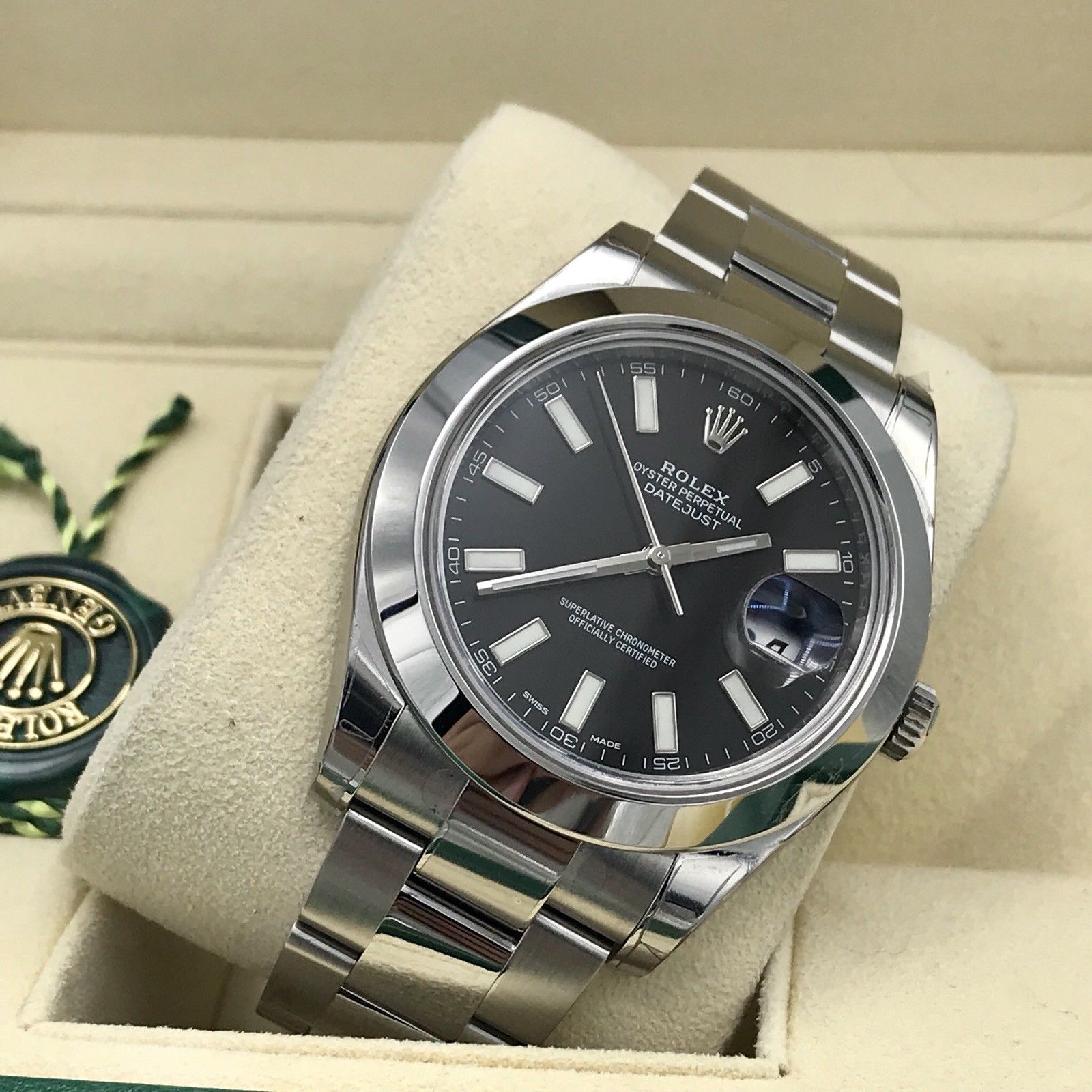 Unworn Rolex 116300 Datejust II 41mm SS Black Dial box and card 2016