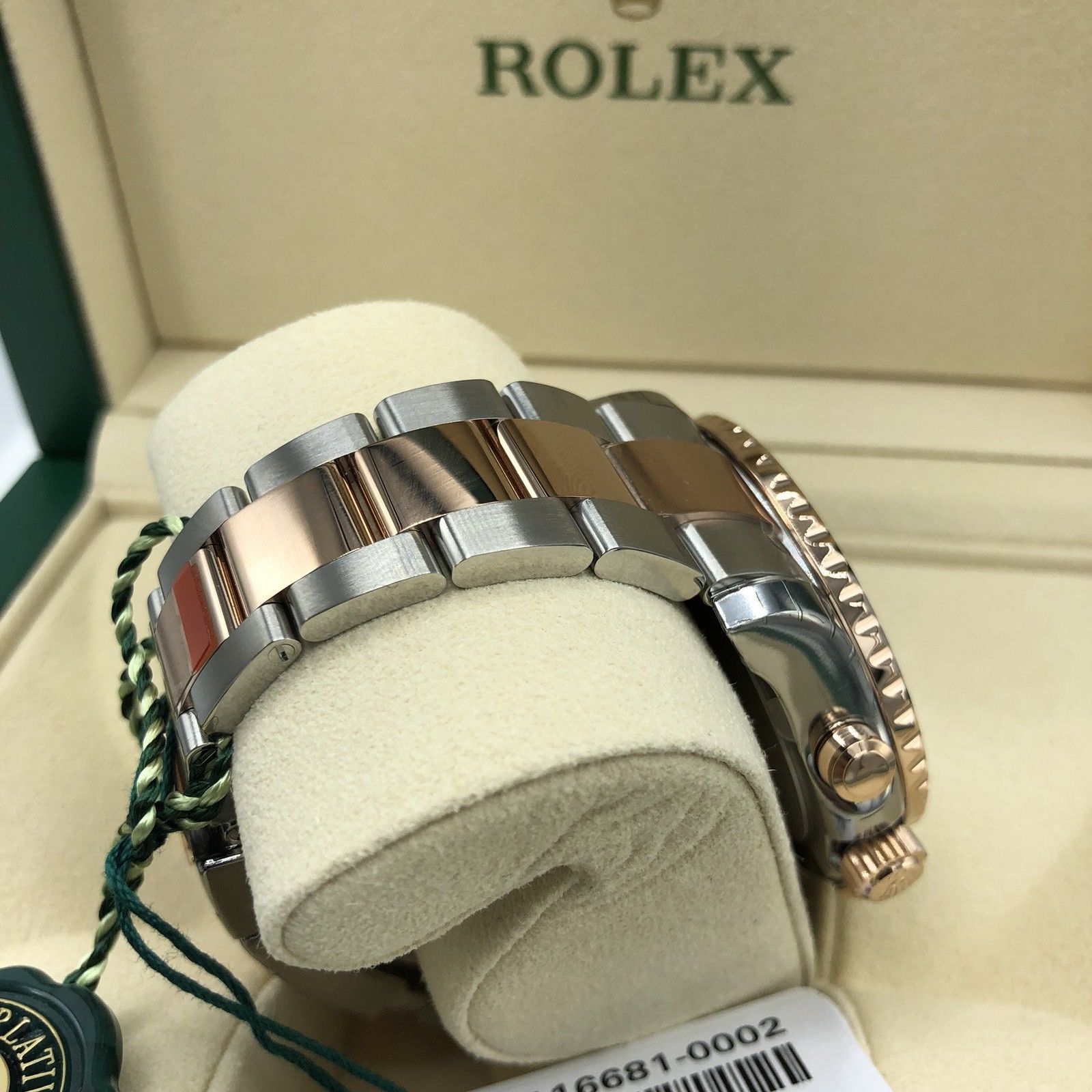Unworn Rolex 116681 Yacht Master II Rose Gold pink New hands 2018 box and card