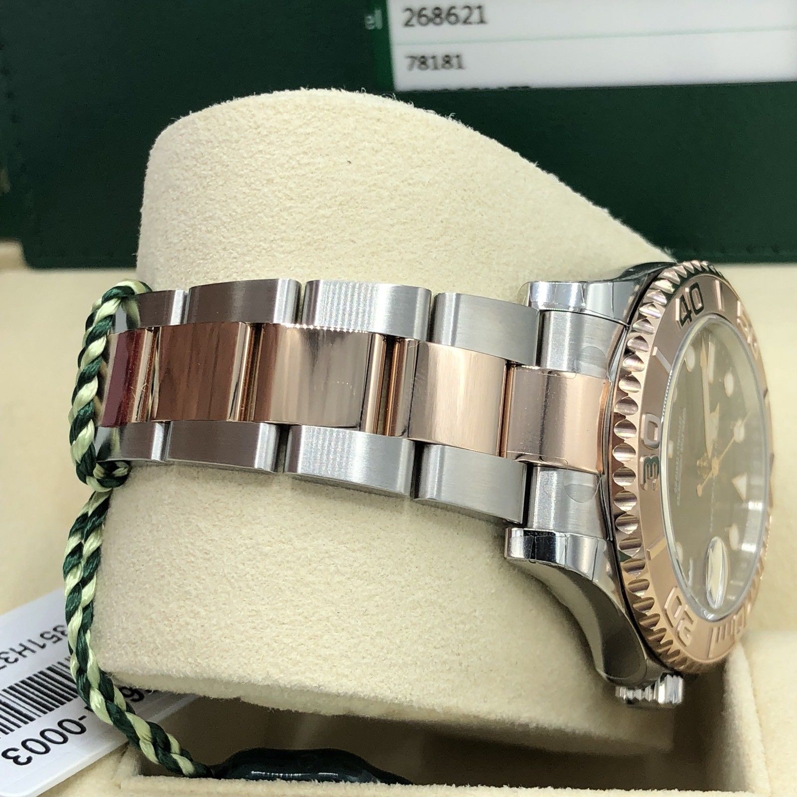 Unworn Rolex 268621 Yacht Master 37mm Rose Gold pink 2018 box and card