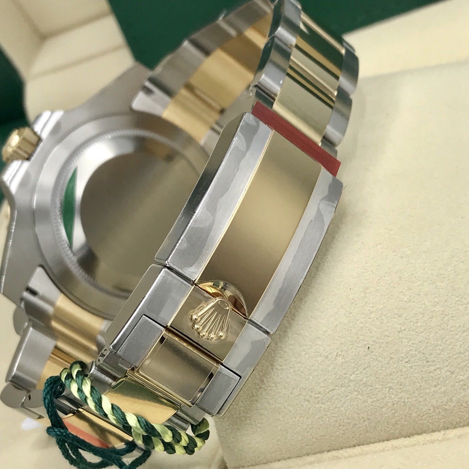 Unworn Rolex GMT Master II 116713LN SS & Gold 2017 Box Card