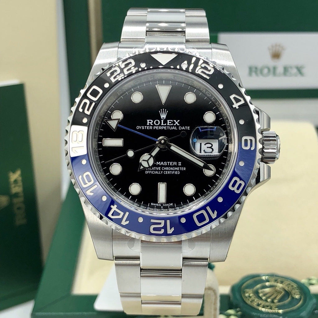 Unworn Rolex GMT Master II Batman 116710BLNR box and Card Complete Set 2017