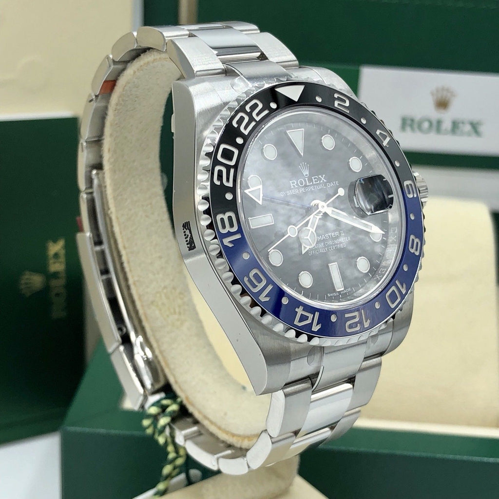 Unworn Rolex GMT Master II Batman 116710BLNR box and Card Complete Set 2017
