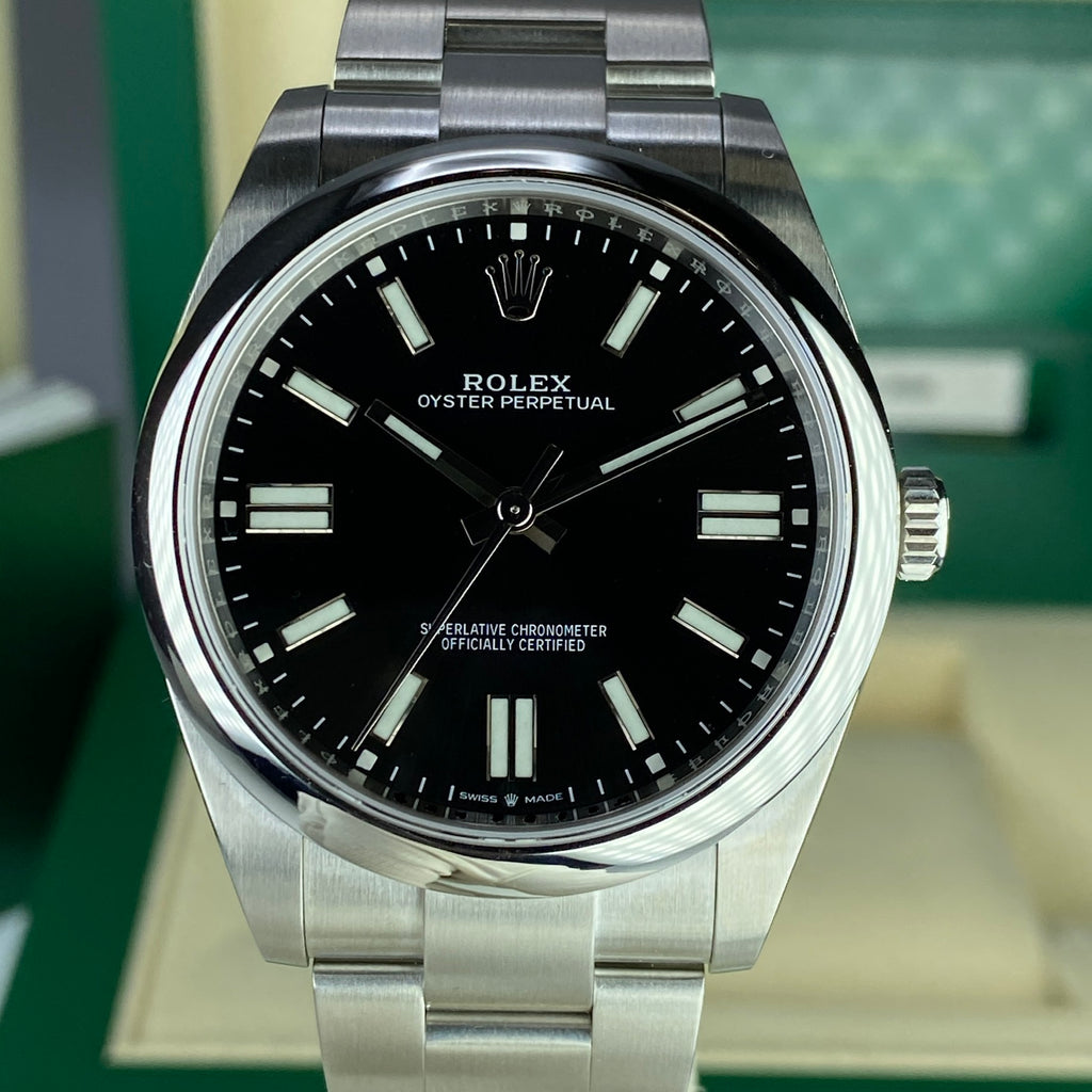 2020 Unworn Rolex 124300 Oyster Perpetual 41mm Black Dial with Box & Card