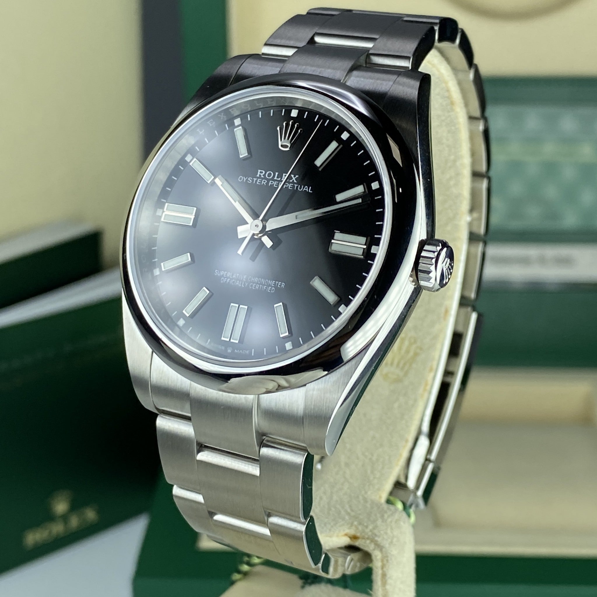 2020 Unworn Rolex 124300 Oyster Perpetual 41mm Black Dial with Box & Card