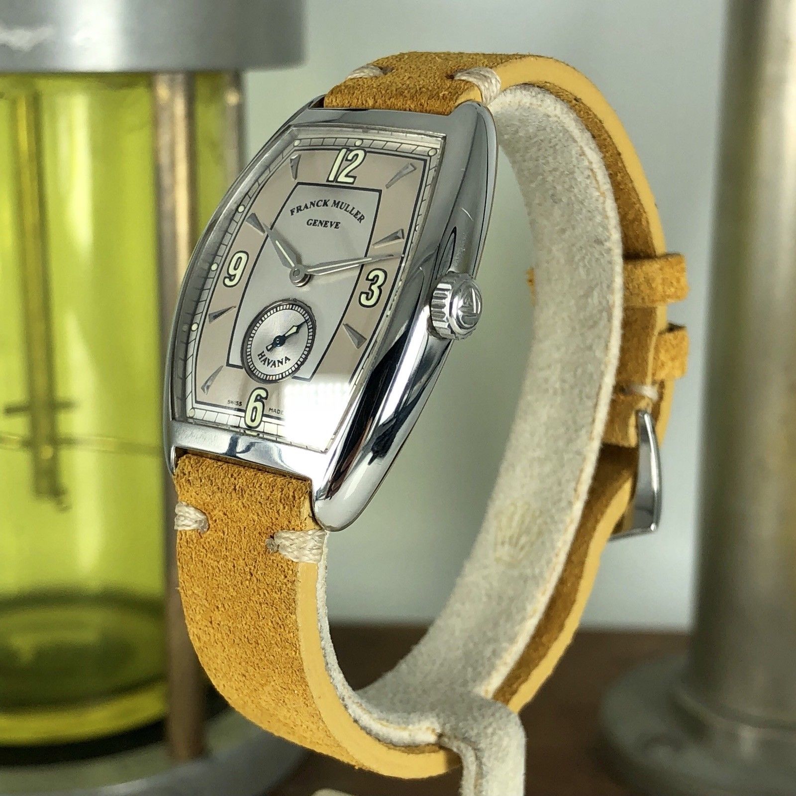 Vintage Franck Muller Havana 2852 Steel Manual Mid Size Unisex 30mm