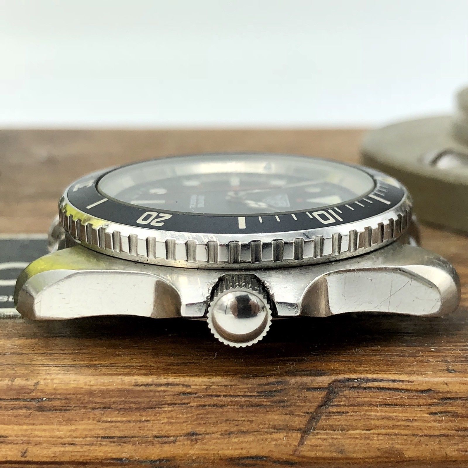 Vintage Heuer Monnin 844 Automatic Professional Diver 1000 cathedral hands