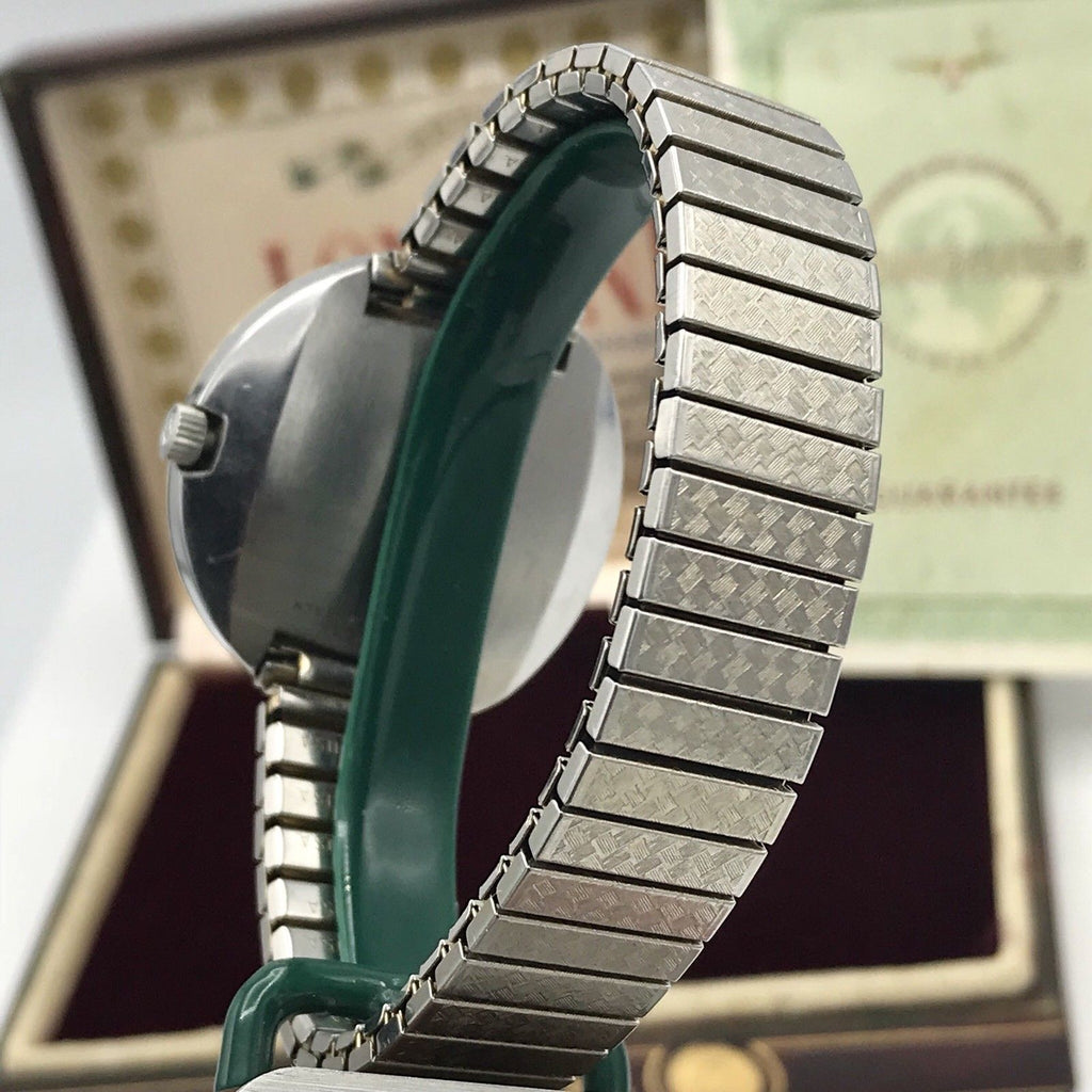 Vintage Longines 5 Star Admiral Green Dial Date Day Automatic Tu-Tone Gold Filled