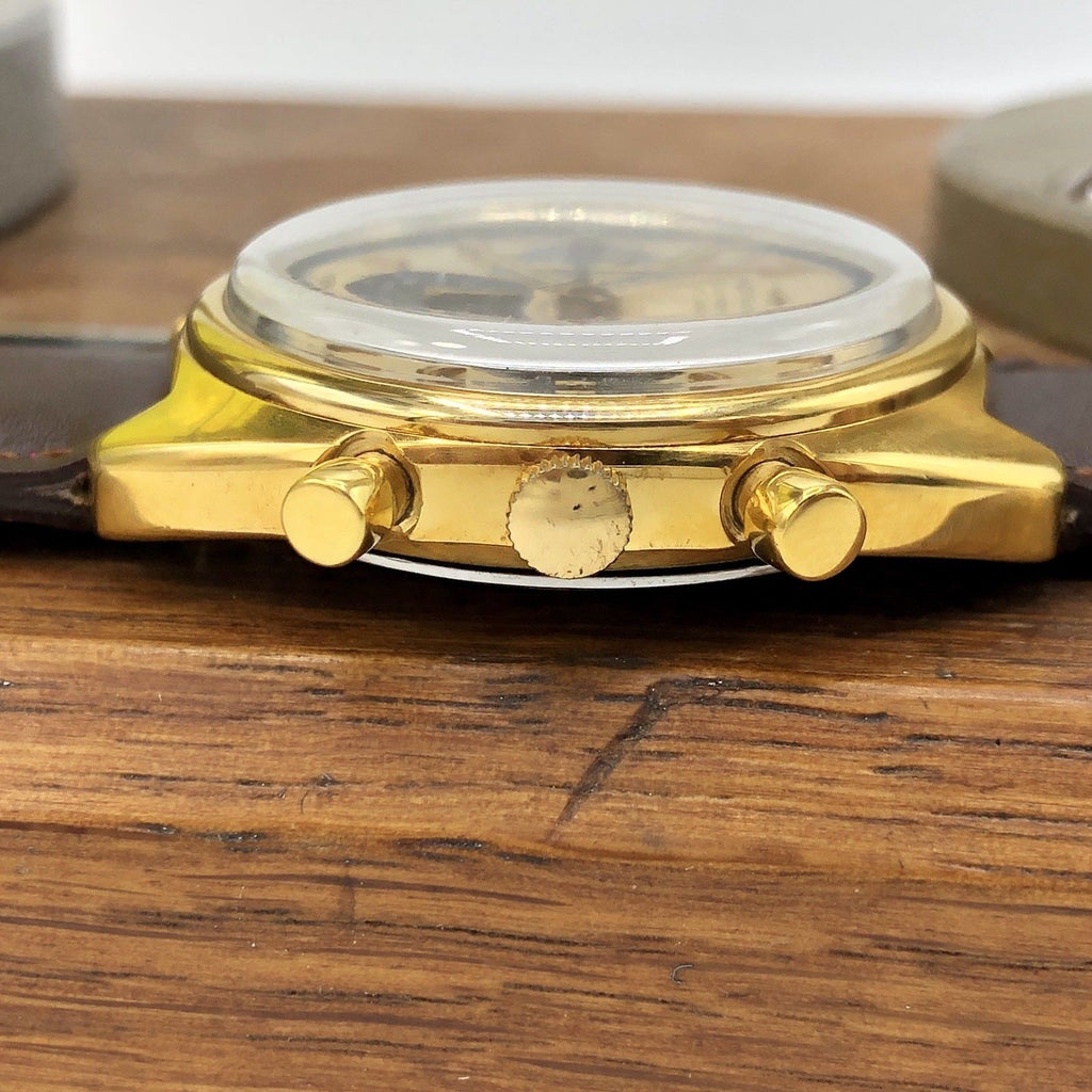 Vintage Movado Datron Sub Sea Zenith El Primero Chronograph Gold Plated