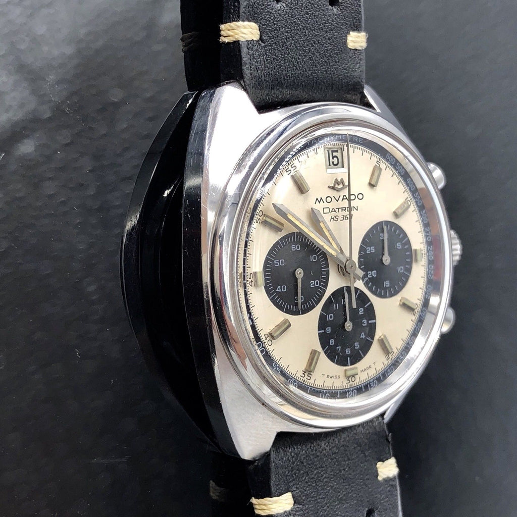 Vintage Movado Datron Sub Sea Zenith El Primero Chronograph Panda Steel