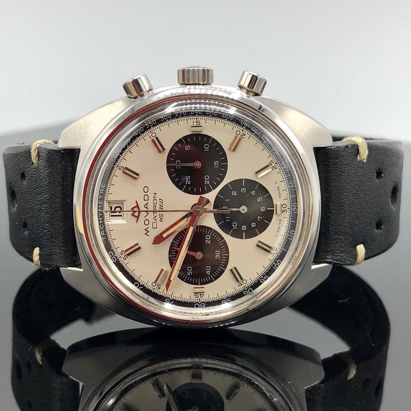 Vintage Movado Datron Sub Sea Zenith El Primero Chronograph Panda Steel