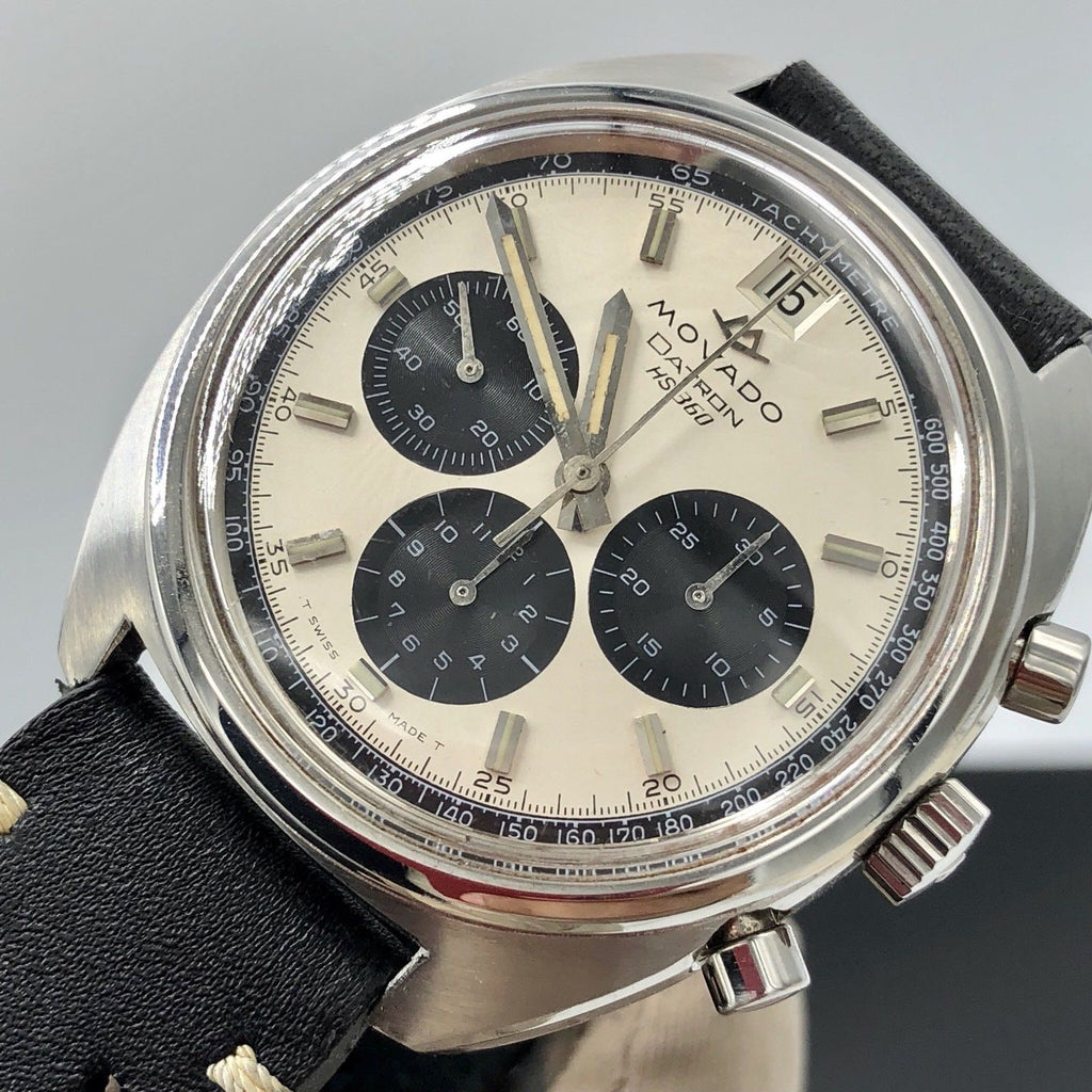 Vintage Movado Datron Sub Sea Zenith El Primero Chronograph Panda Steel