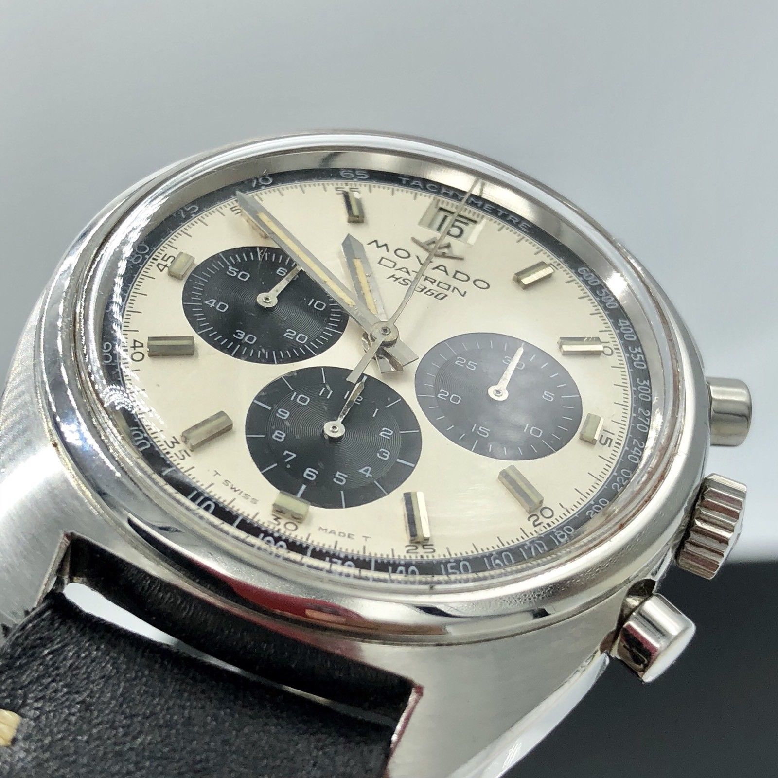 Vintage Movado Datron Sub Sea Zenith El Primero Chronograph Panda Steel