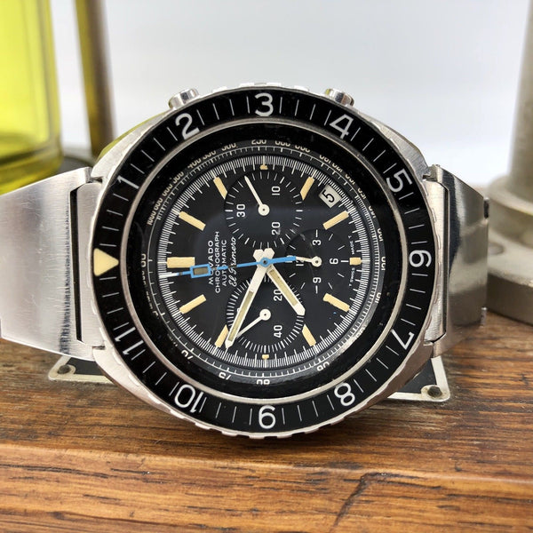 Vintage Movado Zenith El Primero Early Datron Style oversize pilot Chronograph