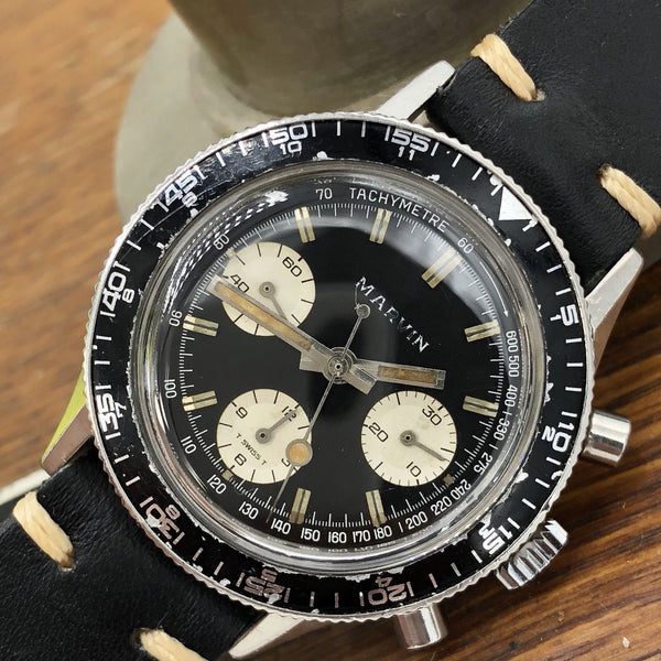 Vintage Mrvian reserve Panda Diver Chronograph landern 349 large size