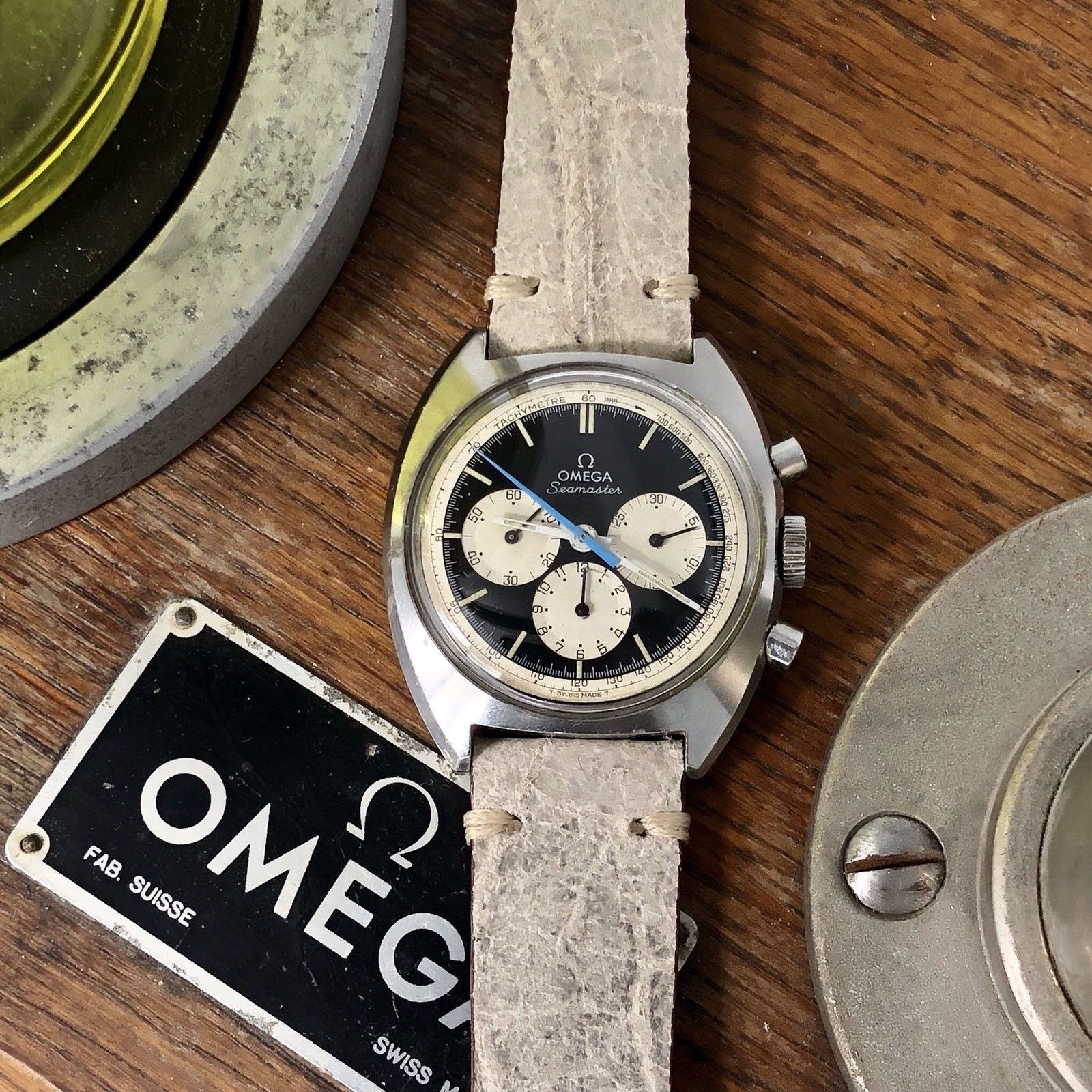Vintage Omega Seamaster Chronograph 145.006-66 Caliber 321 Rev. Panda Dial