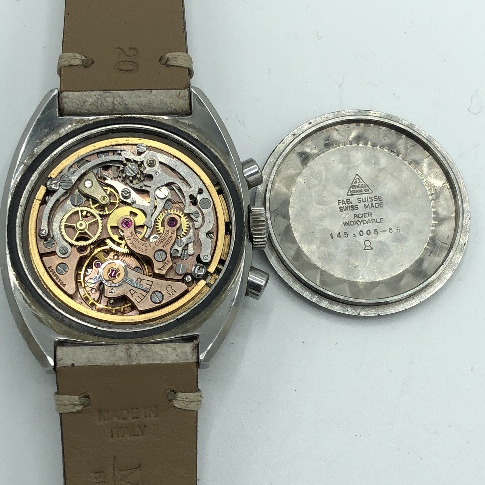 Vintage Omega Seamaster Chronograph 145.006-66 Caliber 321 Rev. Panda Dial