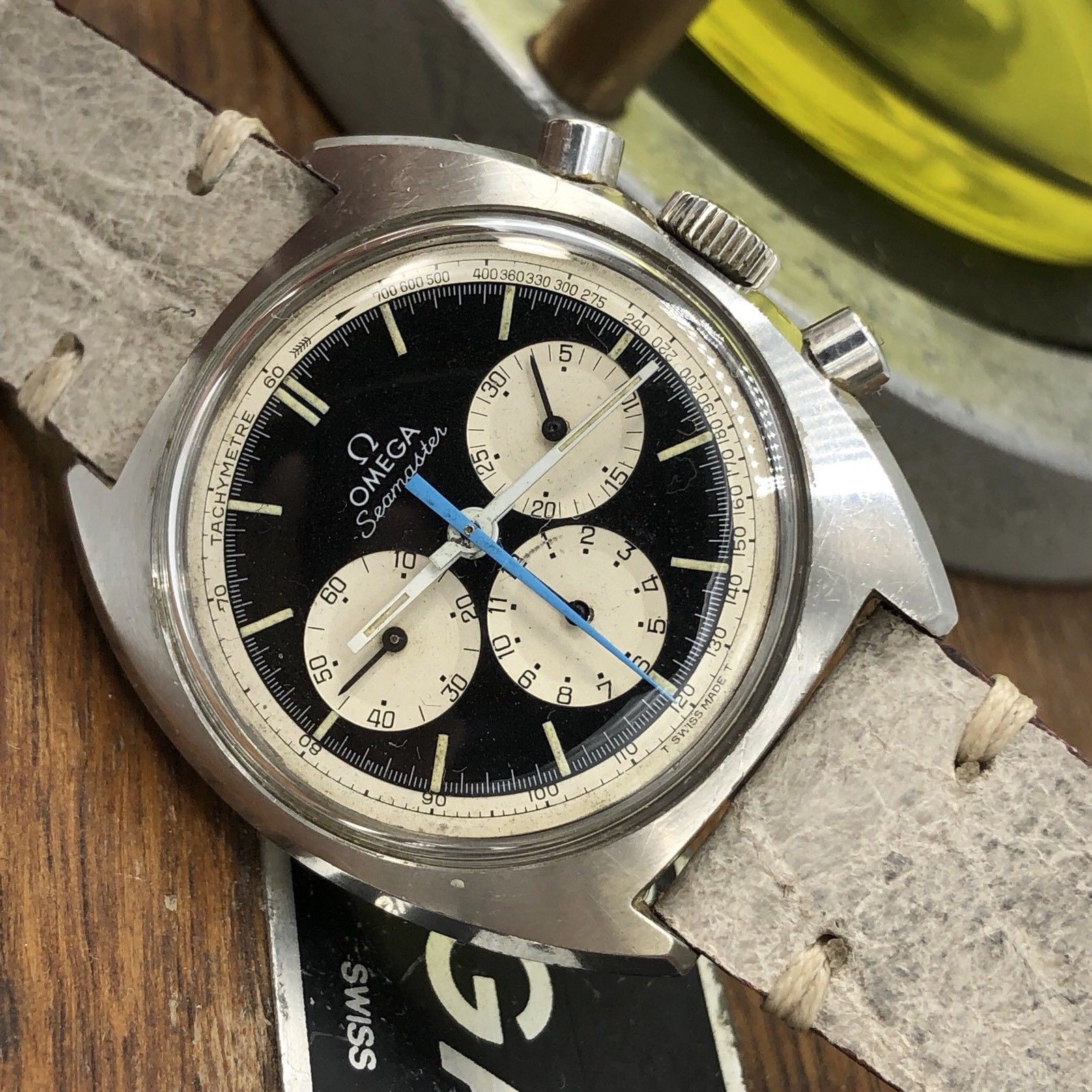 Vintage Omega Seamaster Chronograph 145.006-66 Caliber 321 Rev. Panda Dial