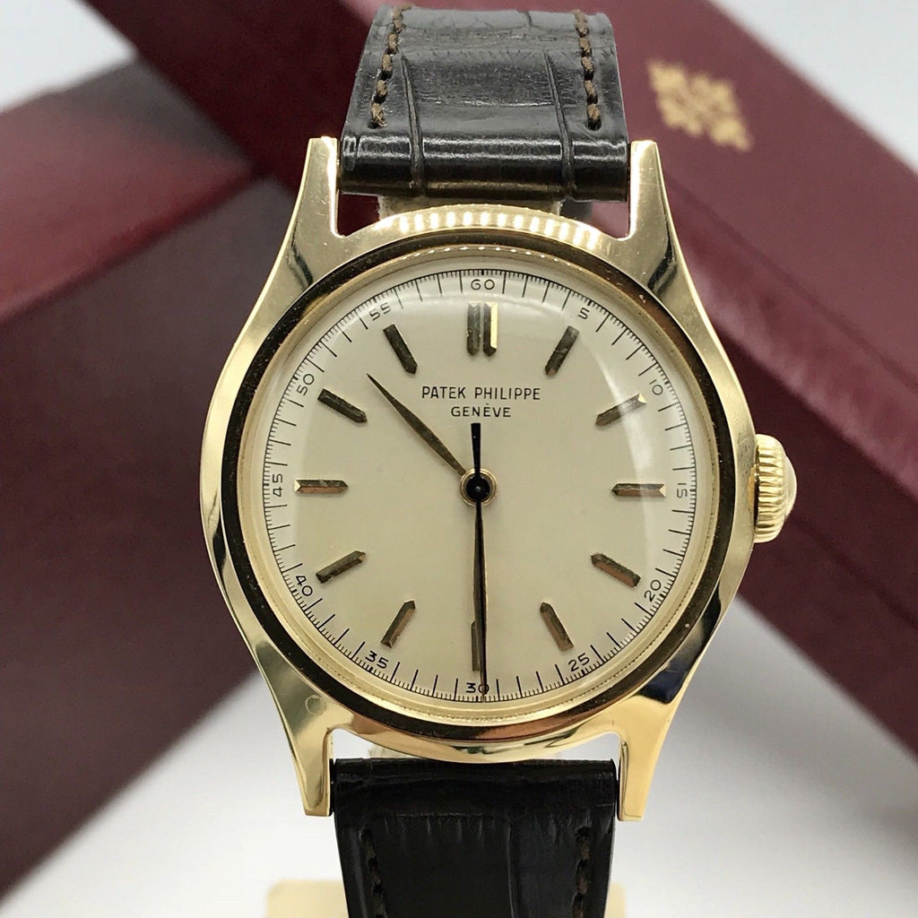Vintage Patek Philippe Calatrava 565 in Yellow Very rare from1951 box & Paper