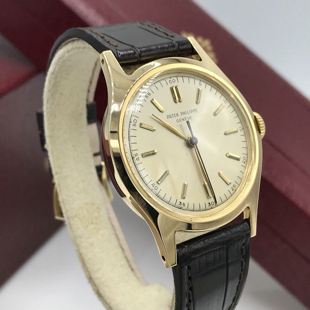 Vintage Patek Philippe Calatrava 565 in Yellow Very rare from1951 box & Paper