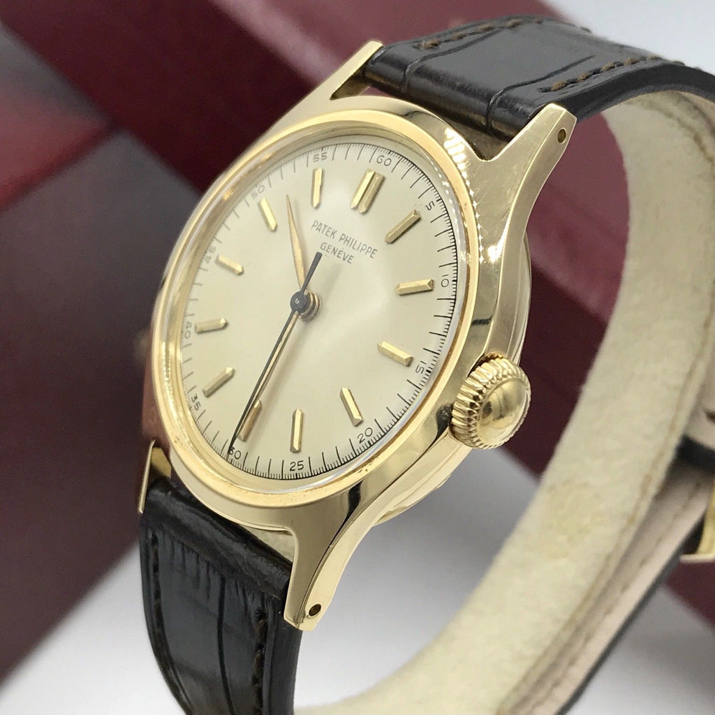 Vintage Patek Philippe Calatrava 565 in Yellow Very rare from1951 box & Paper