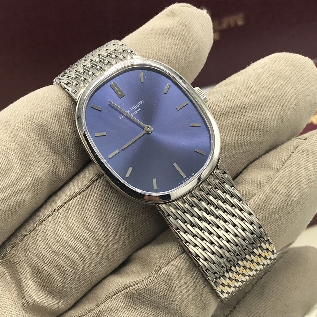 Vintage Patek Philippe Ellipse Ref.3548/1 White Gold 1972 box & Papers