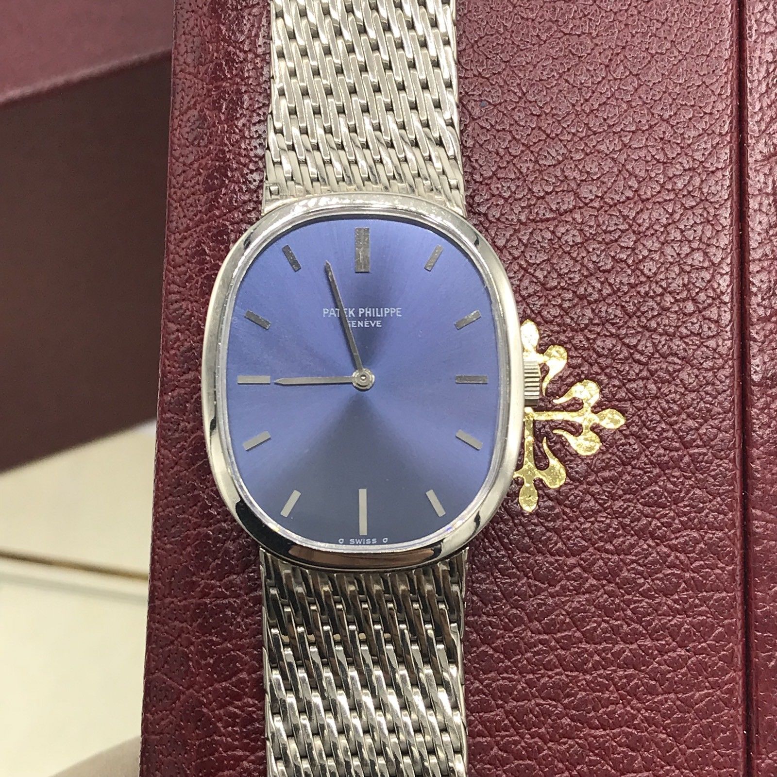 Vintage Patek Philippe Ellipse Ref.3548/1 White Gold 1972 box & Papers