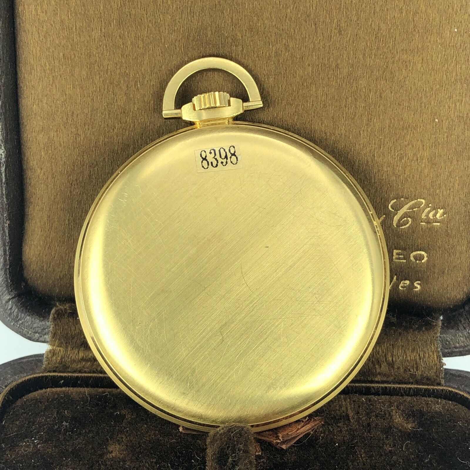 Vintage Patek Philippe Pocket Watch 18k Gold Retailed By Freccero Box & Paper