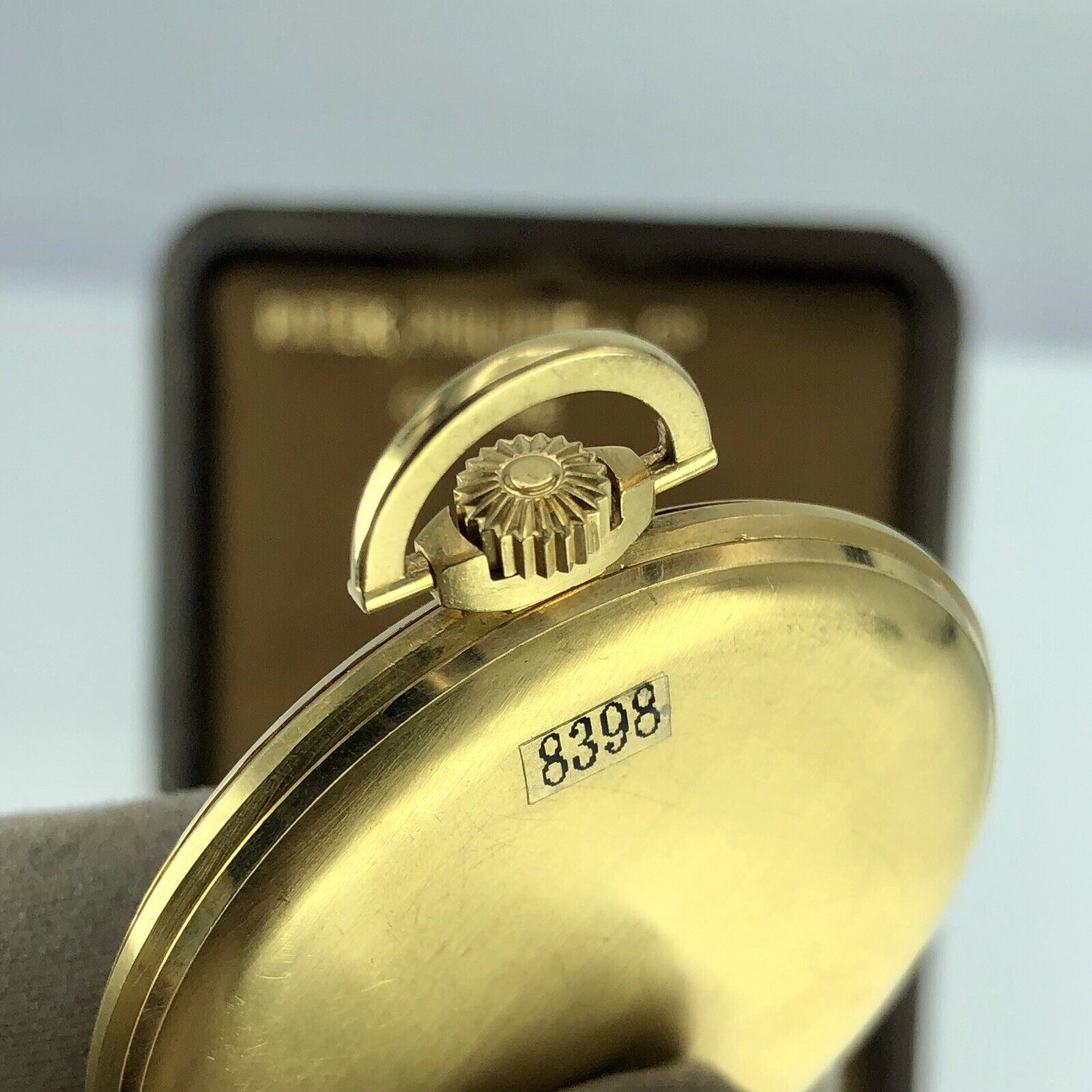 Vintage Patek Philippe Pocket Watch 18k Gold Retailed By Freccero Box & Paper