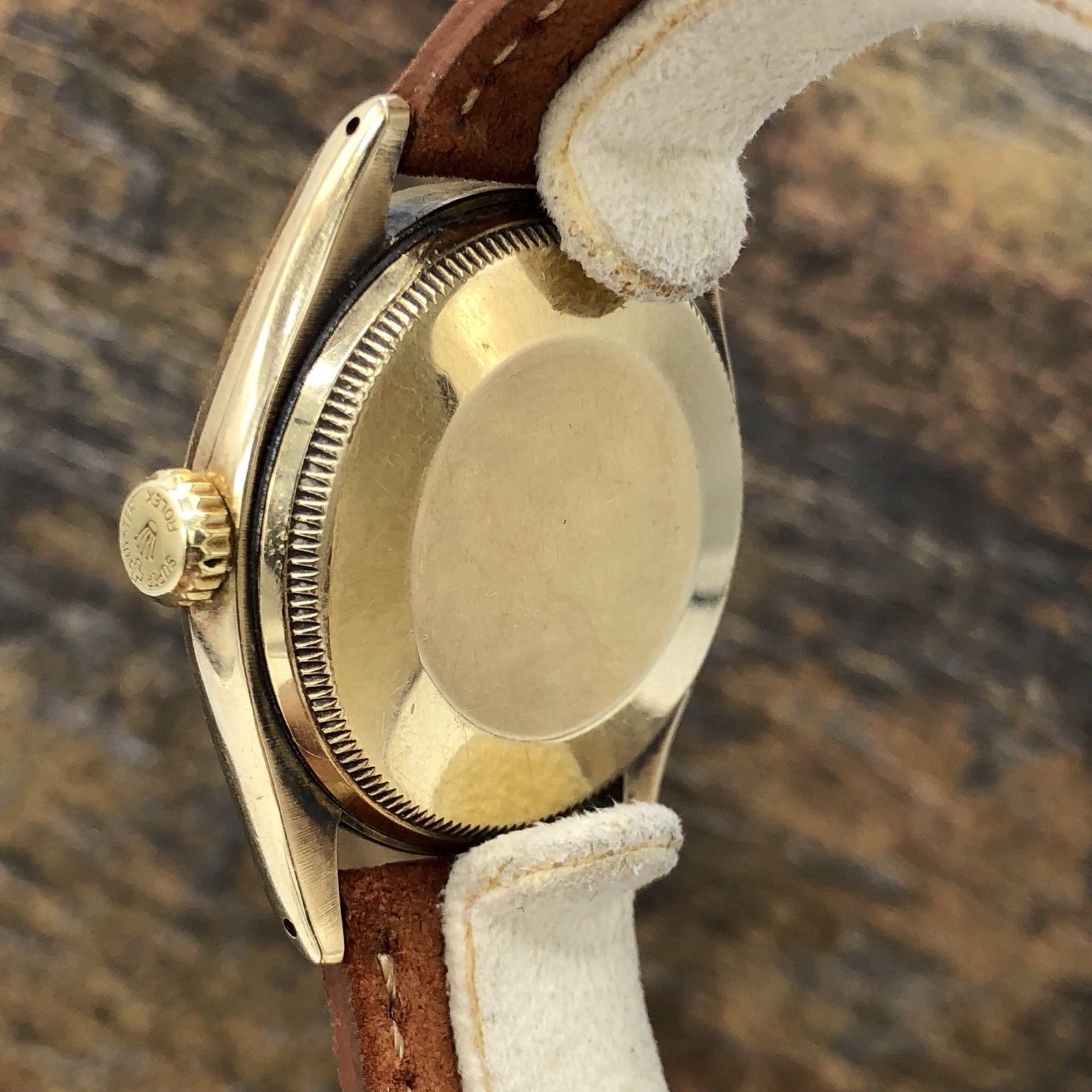1961 Vintage Rare Rolex 6085 14k Yellow Gold Red Officially Writing Dial