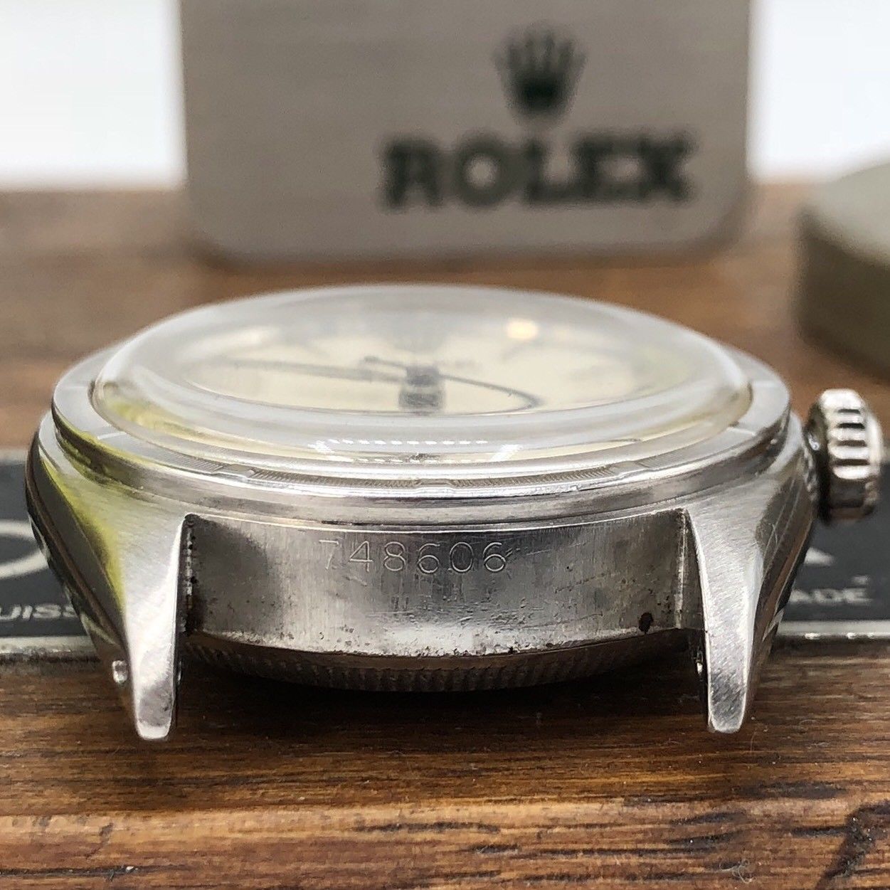 1961 Vintage Rare Rolex 6103 Red Officially Writing Dial Bubbleback