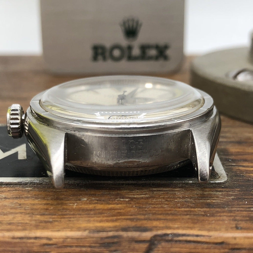 1961 Vintage Rare Rolex 6103 Red Officially Writing Dial Bubbleback
