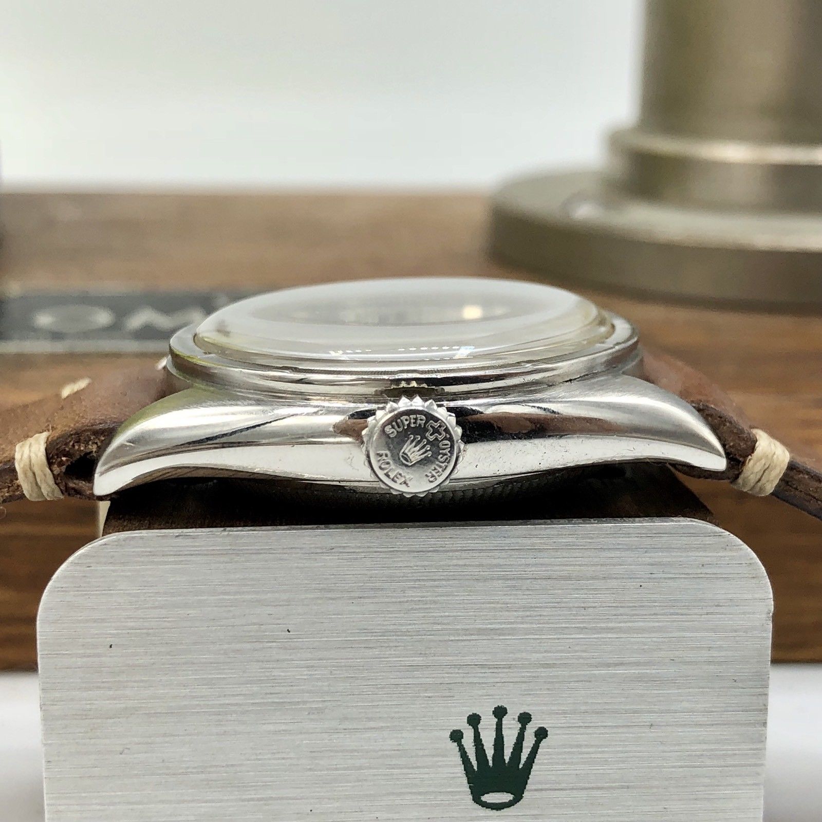 1961 Vintage Rare Rolex 6103 Red Officially Writing Dial Bubbleback