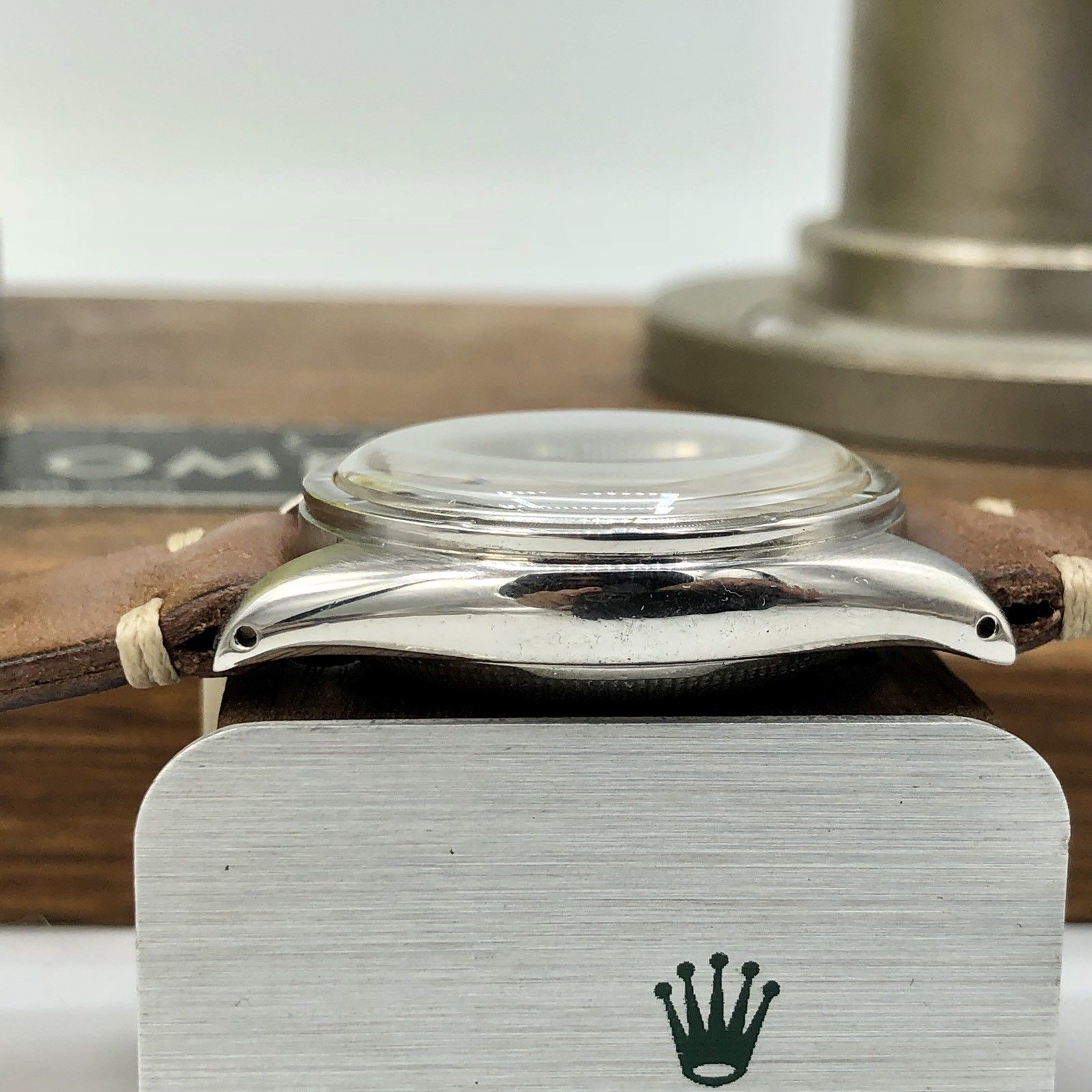 1961 Vintage Rare Rolex 6103 Red Officially Writing Dial Bubbleback